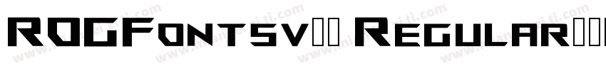 ROGFontsv16 Regular字体转换